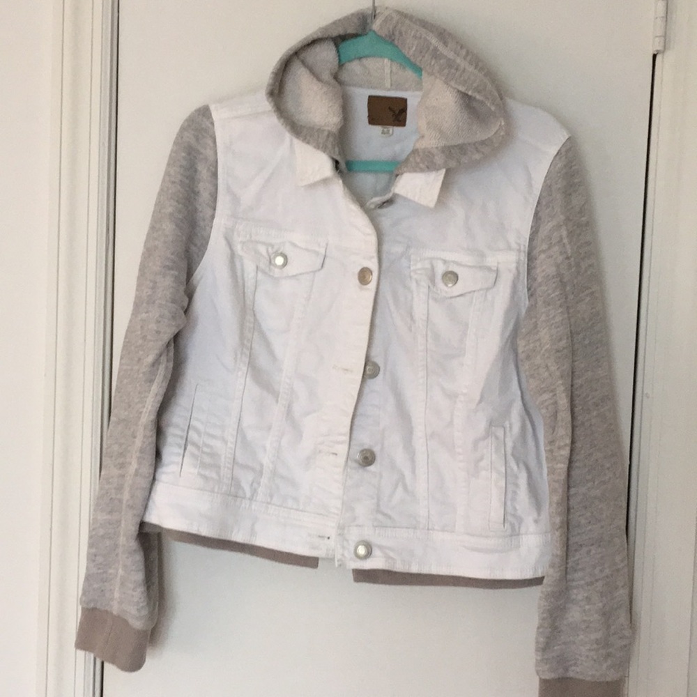 AEO hoodie jean jacket